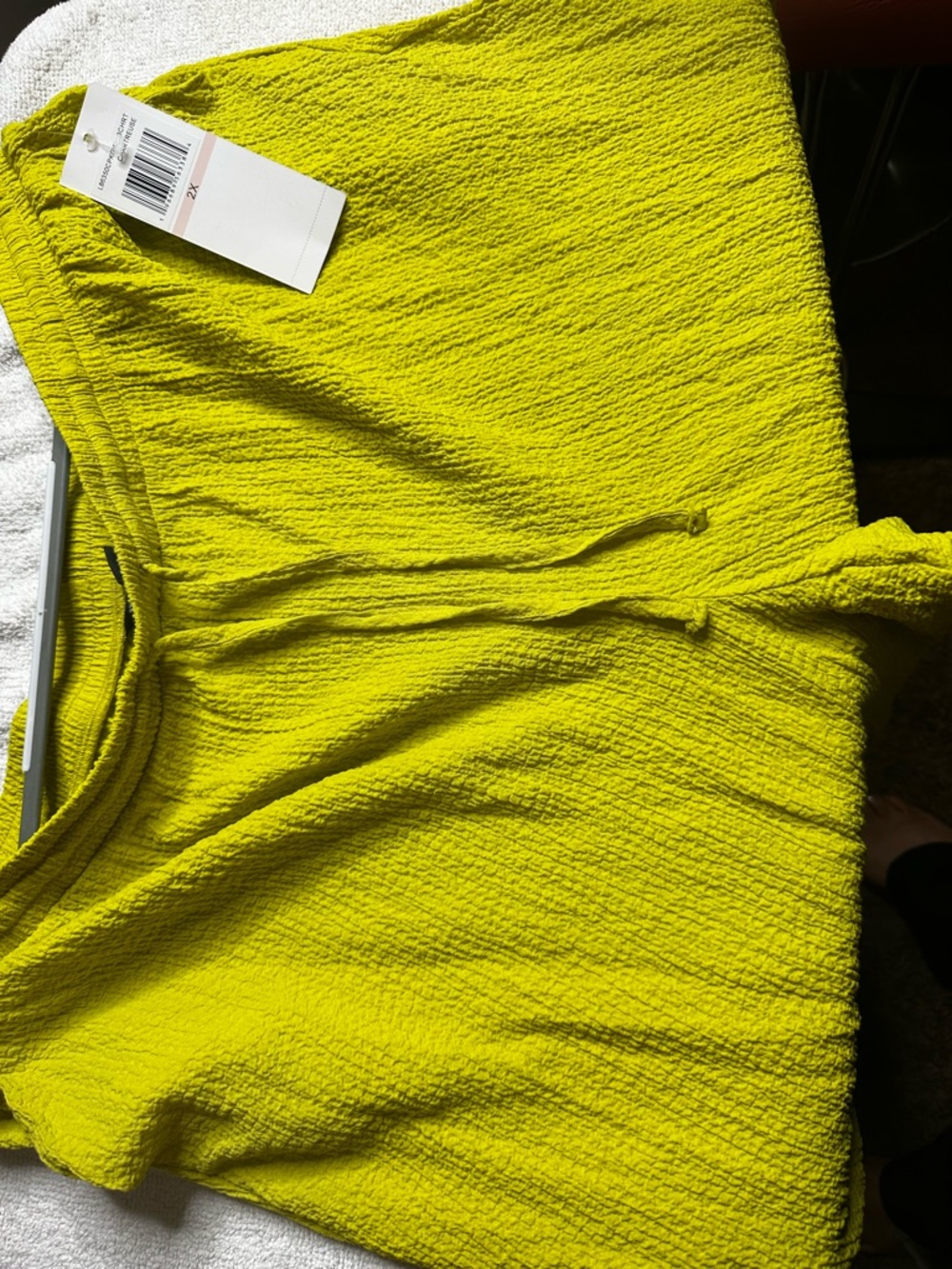 Nina Leonard Wide Leg Jumpsuit in Bright Lime